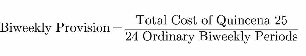 Provisioning formula